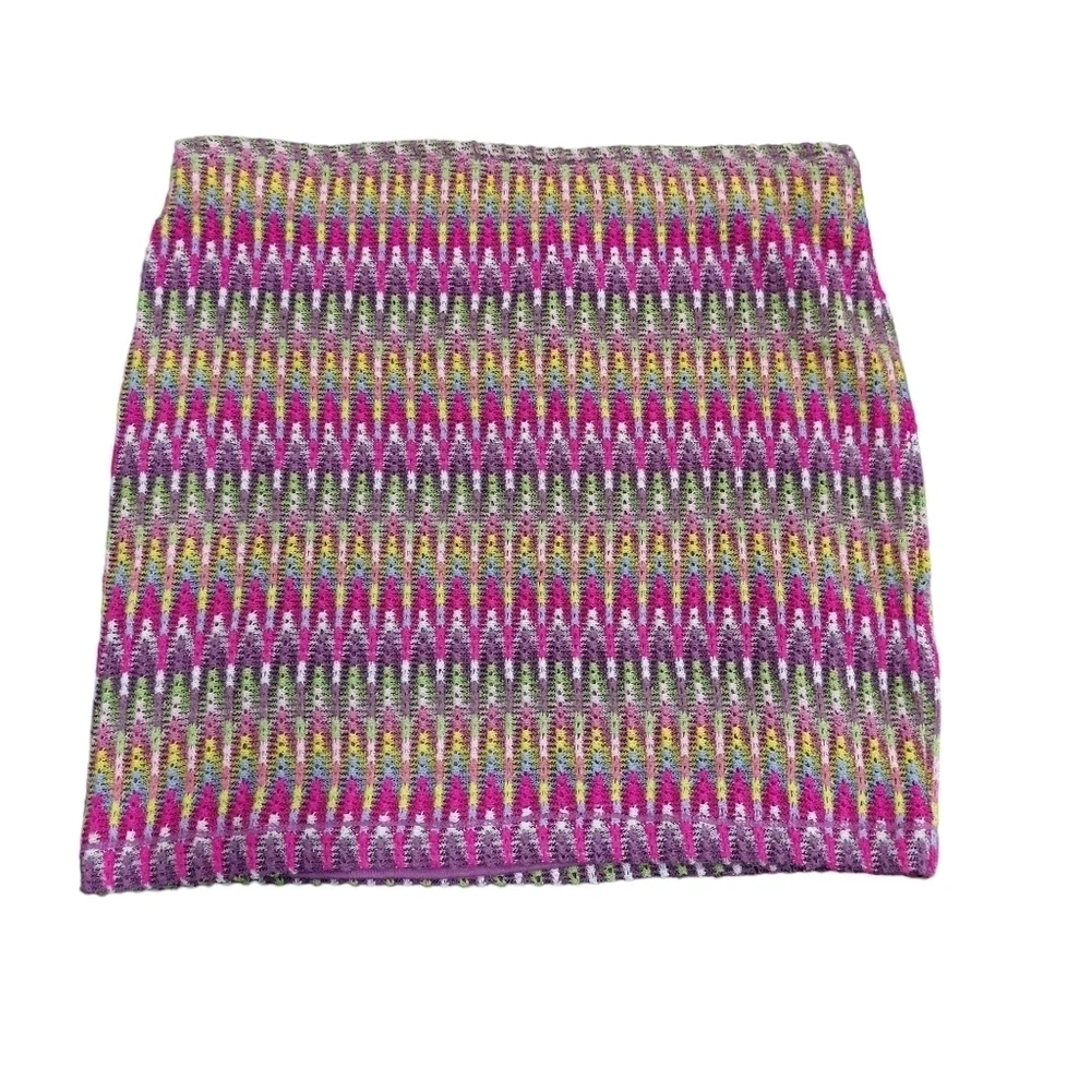 Chelsea & Violet Multi Color Knit Mini Skirt- size M